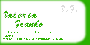 valeria franko business card