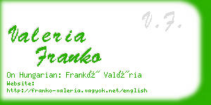 valeria franko business card